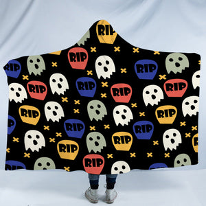 RIP Cute Ghost Colorful Collection SWLM6200 Hooded Blanket