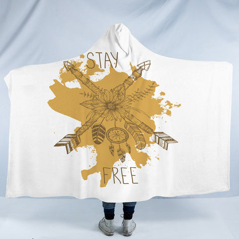 Image of Stay Free Bronze Arrow Dreamcatcher SWLS3302 Hooded Blanket