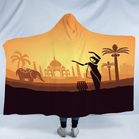 Image of Greek Temple SWLS3306 Hooded Blanket