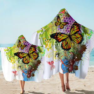 Colorful Butterfly SWLS3311 Hooded Towel