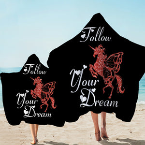 Follow Your Dream - Unicorn SWLS3313 Hooded Towel