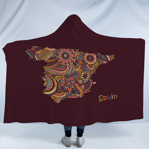 Image of Spain Territory SWLS3318 Hooded Blanket