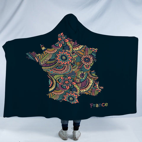 Image of France Territory SWLS3320 Hooded Blanket