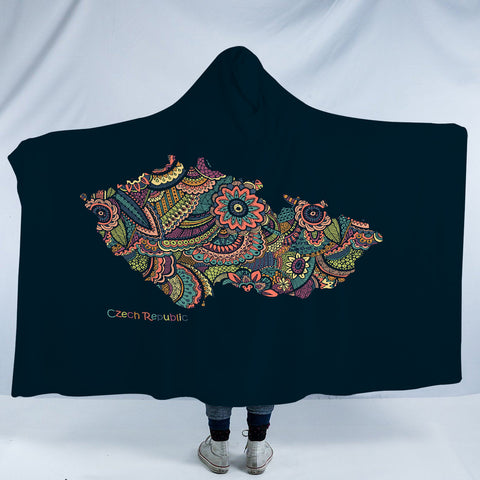 Image of Czech Republic Territory SWLS3322 Hooded Blanket