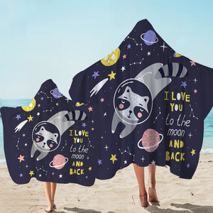 To The Moon And Back SWLS3323 Hooded Towel