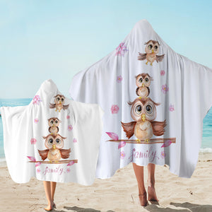 Owl Family SWLS3325 Hooded Towel