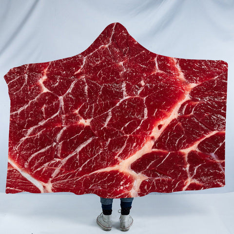 Image of Beef Pattern SWLS3326 Hooded Blanket