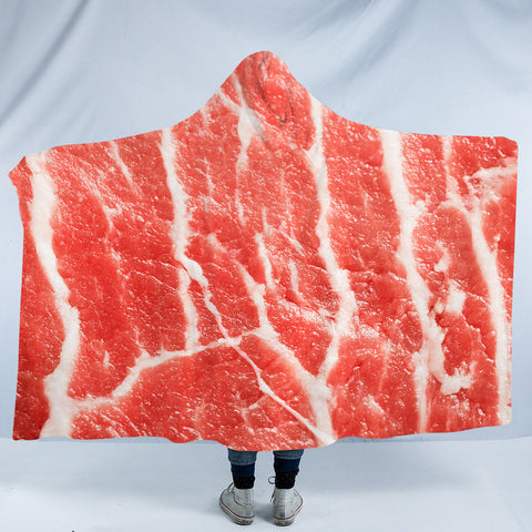 Image of Pork Pattern SWLS3327 Hooded Blanket