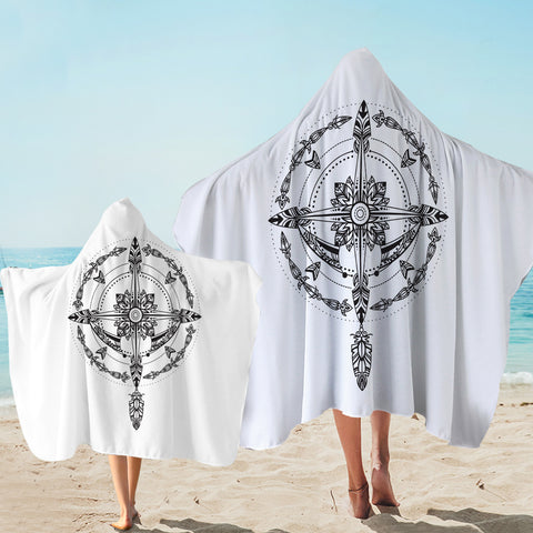 Image of Cross Round Dreamcatcher SWLS3347 Hooded Towel