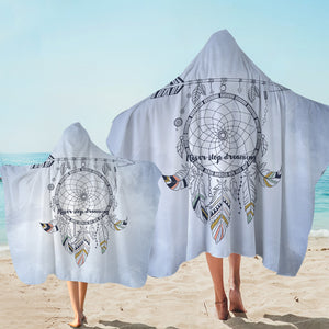 Never Stop Dreaming Round Dreamcatcher SWLS3357 Hooded Towel