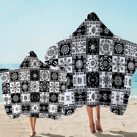 Image of Aztec Checkerboard SWLS3361 Hooded Towel