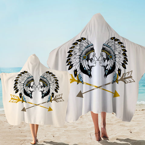 Image of Facing Bohemian & Arrows SWLS3367 Hooded Towel