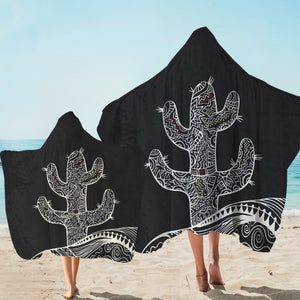 Cactus Sketch SWLS3376 Hooded Towel