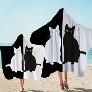 Reflect Couple Cats SWLS3380 Hooded Towel