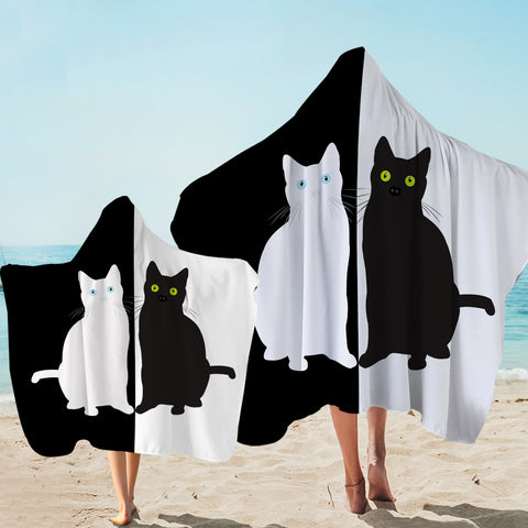 Image of Reflect Couple Cats SWLS3380 Hooded Towel