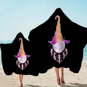 Colorful Gradient Witch Hat Dreamcatcher SWLS3385 Hooded Towel