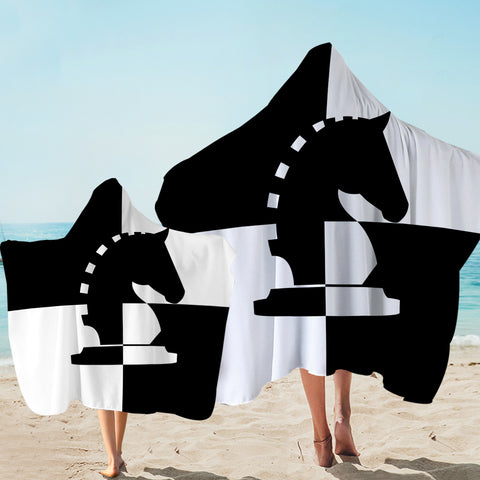 Image of Horse Checkerboard SWLS3463 Hooded Towel