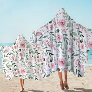 Pink Rose Monogram SWLS3588 Hooded Towel