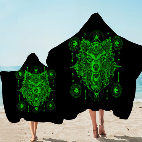 Image of Neon Wolf Dreamcatcher SWLS3603 Hooded Towel