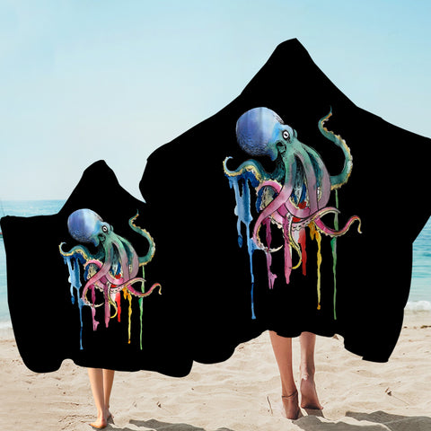 Image of Funny Colorful Octopus SWLS3609 Hooded Towel