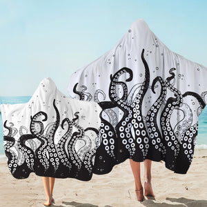 B&W Octopus's Tentacles SWLS3654 Hooded Towel