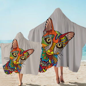 Colorful Aztec Sphynx SWLS3664 Hooded Towel