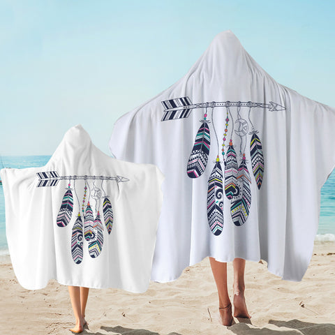 Image of Feathers On Straight Arrow SWLS3669 Hooded Towel