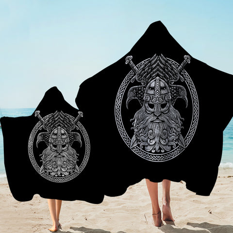 Image of Circle Eagles Warrior Metal Logo SWLS3671 Hooded Towel