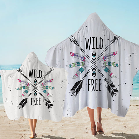 Image of Wild - Free & Arrows SWLS3679 Hooded Towel