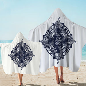 Navy Ancient Mandala SWLS3683 Hooded Towel