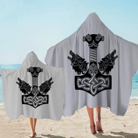 Image of B&W Wolf Knife Warrior Logo SWLS3742 Hooded Towel