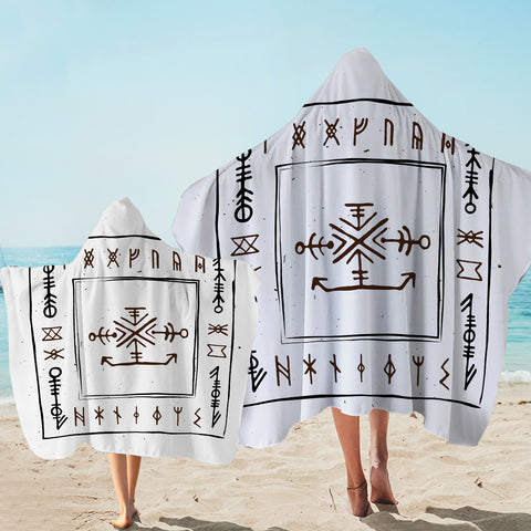 Image of Ancient Greek Aztec Bandana SWLS3759 Hooded Towel