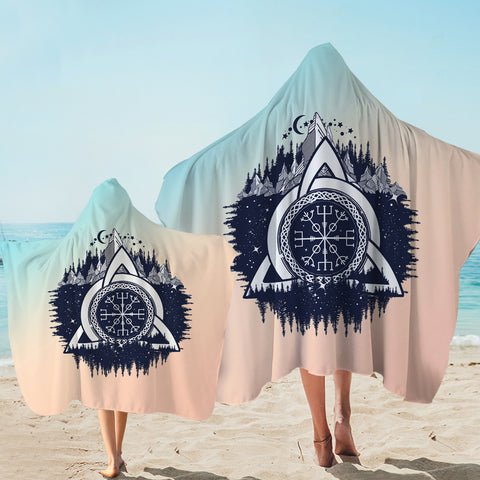 Image of Triangle Zodiac Forest SWLS3765 Hooded Towel