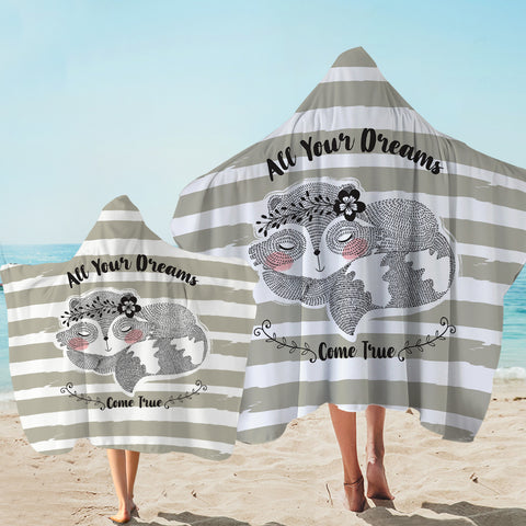 Image of All Your Dreams Come True Fox SWLS3876 Hooded Towel