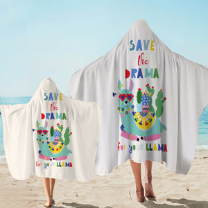 Save The Drama For Your Llama SWLS3877 Hooded Towel