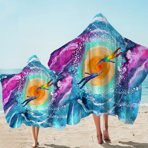 Trippy Human Heat Curve SWLS3878 Hooded Towel