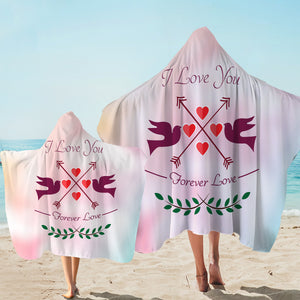 Forever Love Pink Theme SWLS4112 Hooded Towel