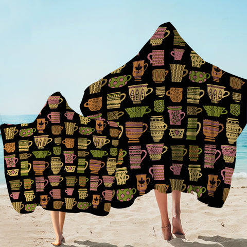 Image of Vintage Ceramic Aztec Pattern SWLS4123 Hooded Towel