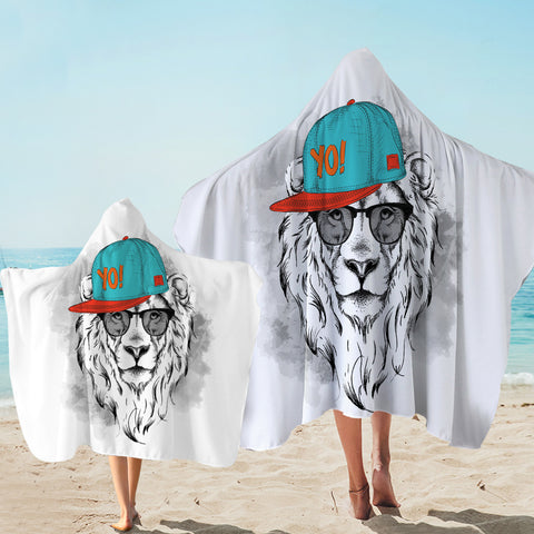 Image of Hiphop Snapback Lion SWLS4229 Hooded Towel