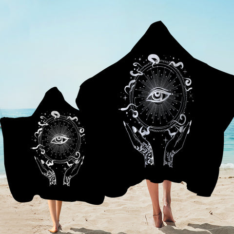 Image of Shine Bright Eye Zodiac Hands SWLS4243 Hooded Towel
