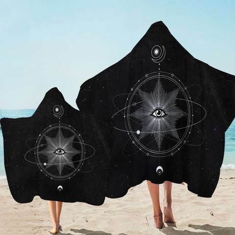 Image of Illusion Galaxy Eye SWLS4322 Hooded Towel
