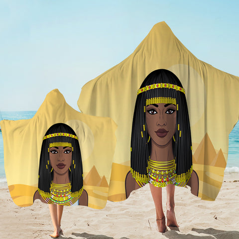 Image of Egyptian Lady in Desert SWLS4303 Hooded Towel