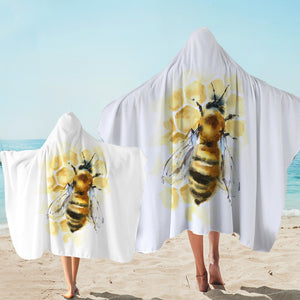 Queen Bee Watercolor Painting SWLS4404 Hooded Towel