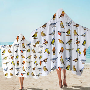 Colorful Bird Collection SWLS4445 Hooded Towel