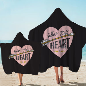 Follow Your Heart - Boho Style SWLS4455 Hooded Towel