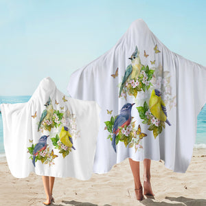 Sunbirds, Butterflies And Flowers SWLS4493 Hooded Towel