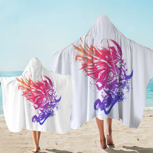 Gradient Color Fight Wings Warrior SWLS4506 Hooded Towel