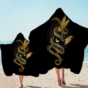 Golden Snake Rolling Up Hand SWLS4511 Hooded Towel