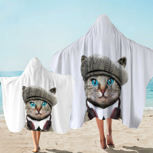 Artist Vibe Cat SWLS5185 Hooded Towel