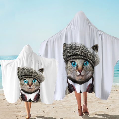 Image of Artist Vibe Cat SWLS5185 Hooded Towel